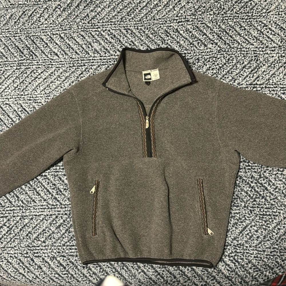 Mens north face vintage pullover/half zip